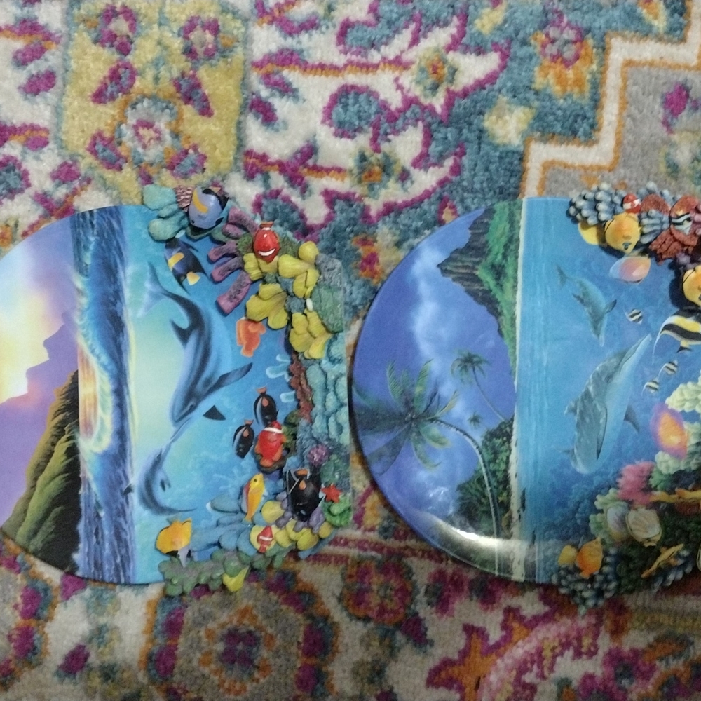 Beautiful dolphin decorative plates.